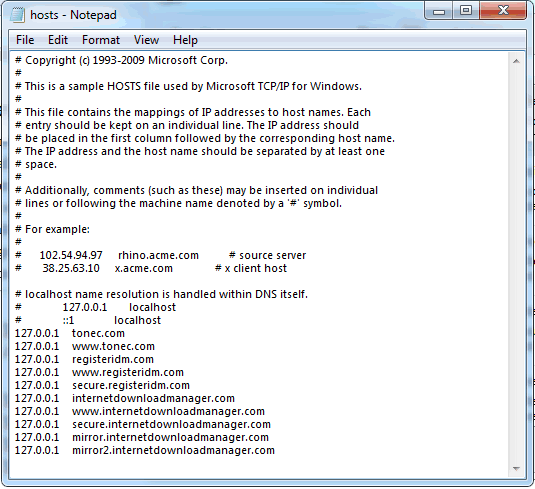Hosts File