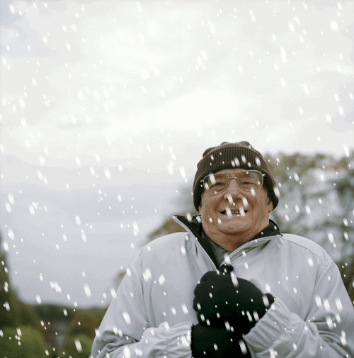 man in snow