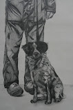 Detail Willem & Frieda, potlood op papier (Serie 'Karakteristieke Hiekers')