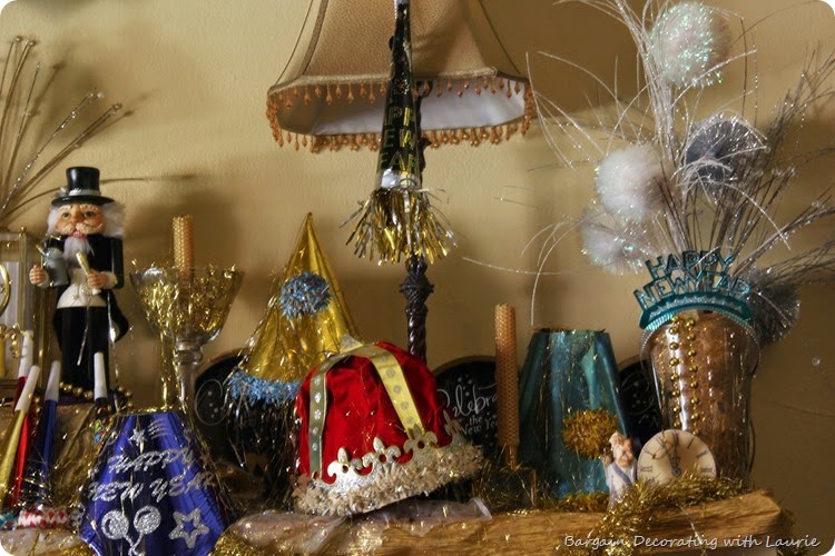 New Years Mantel-Bargain Decorating with Laurie