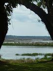 A view of the river. This was where the couple stood during the ceremony.
