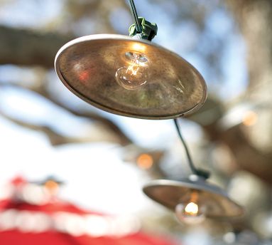 This is another variety of the hanging lights -- also decorative and special. 
(potterybarn.com)