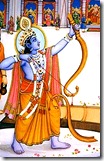 Lord Rama lifting Shiva's bow