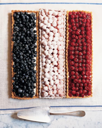 Three different types of berries – blue, yellow, and red – make such a great design for a tart.
<http://www.marthastewart.com/313771/flag-berry-tarts> Three different types of berries – blue, yellow, and red – make such a great design for a tart.
<http://www.marthastewart.com/313771/flag-berry-tarts>