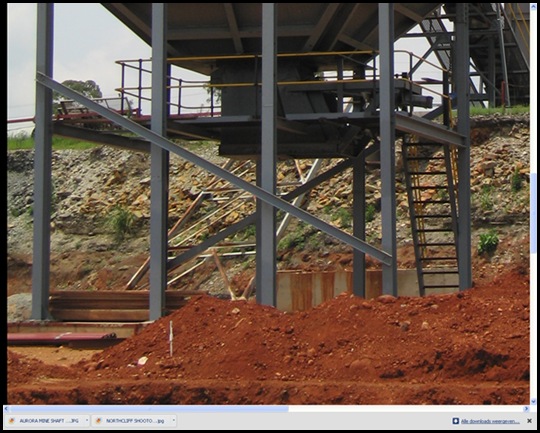 Aurora mineshaft before stripping of infrastructure
