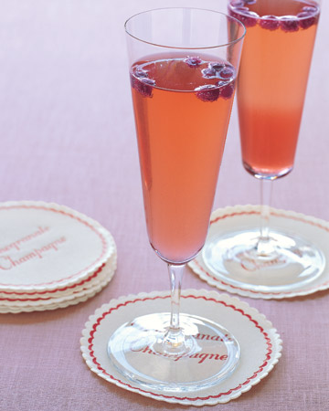 Pomegranate Champagne. (marthastewart.com)