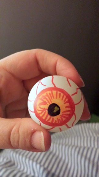 once you get your eyeballs done youll use your x acto to cut an x into the back of the ping pong ball then gently push the light on to the ping pong - Halloween Ping Pong Balls once you get your eyeballs done youll use your x acto to cut an x into the back of the ping pong ball then gently push the light on to the ping pong - Halloween Ping Pong Balls
