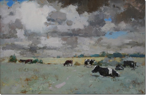 Landscape with cows-Vadim-Suvorov-ENKAUSTIKOS