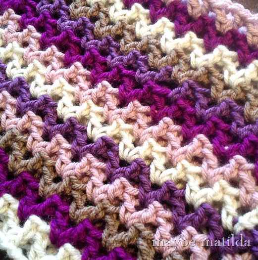 Shades of pink/purple crochet