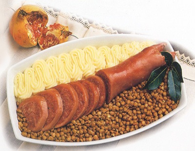 Zampone pure e lenticchie