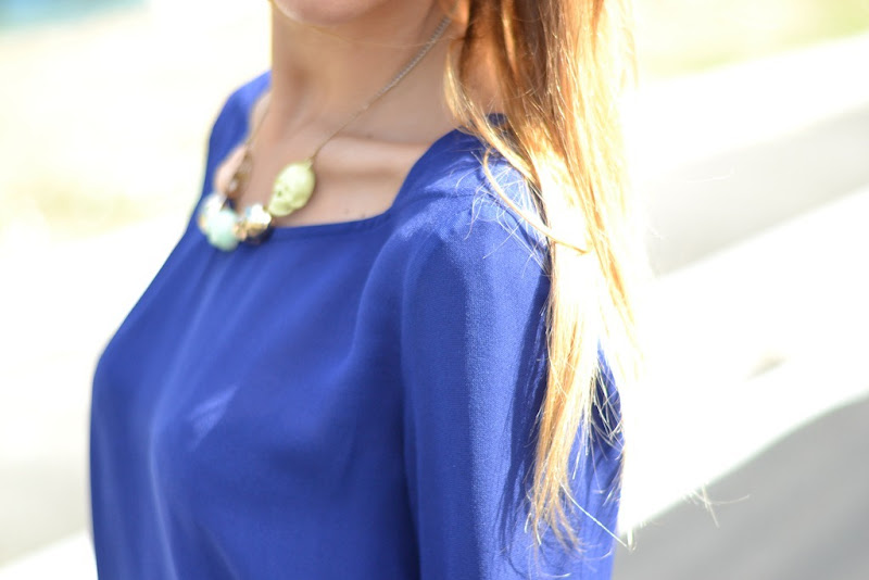 Zara blouse, Zara royal blue