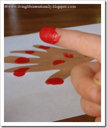 Hand Print Tree with Finger Apples