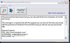 XaviWare Facebook Password Recovery 1.0.3 full indir tam indir