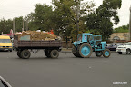 Tractor in the streets of Bishkek