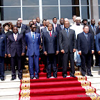 Une vue de quelques Chefs d'Etat  Africain lors du sommet de 3 bassins ce 3/06/2011 à Brazzaville.