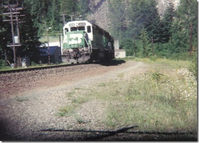 Burlington Northern GP40M #3518 at Berne, Washington in 1994