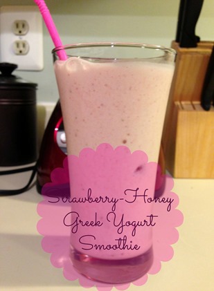 Strawberry~Honey Greek Yogurt Smoothie Strawberry~Honey Greek Yogurt Smoothie from NewMamaDiaries.blogspot.com