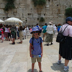 Emma at the wailing wall, Jerusalem