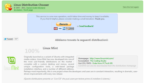 Linux Distribution Chooser