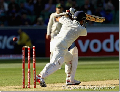 Sachin Tendulkar of India is bowled by Peter Siddle of Australia during day two of the First Test match between Australia and India at Melbourne Cricket Ground