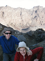Enjoying the crater rim