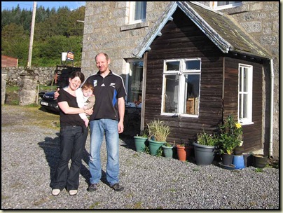 Heather, Thomas and Eddie outside their guest house