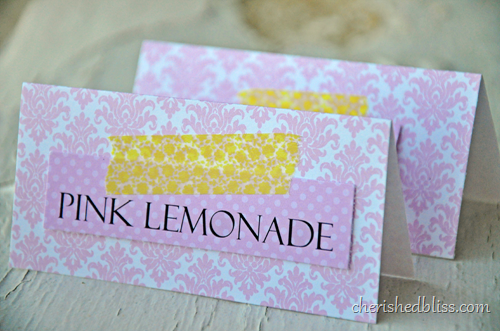food label place cards cherished bliss food placecards
