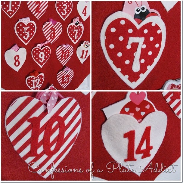 CONFESSIONS OF A PLATE ADDICT No-Sew Pottery Barn Inspired Valentine Countdown Calendar