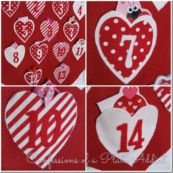 CONFESSIONS OF A PLATE ADDICT No-Sew Pottery Barn Inspired Valentine Countdown Calendar CONFESSIONS OF A PLATE ADDICT No-Sew Pottery Barn Inspired Valentine Countdown Calendar