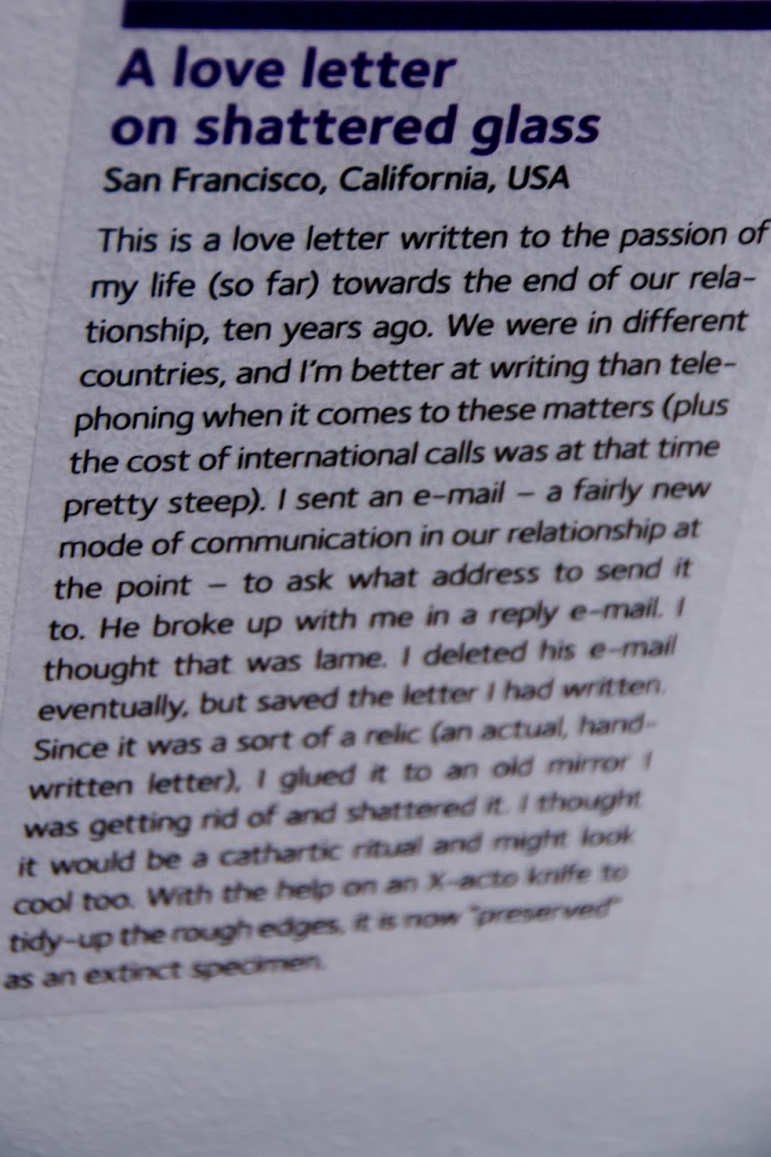 Love letter on shattered glass