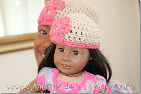 Peaces By Cortney: Matching Handmade Crochet Hat for Girl & Doll