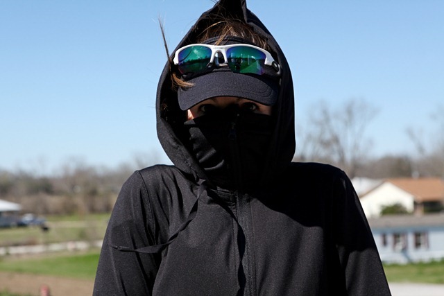 Photos of the Girls on the Geaux running the Mississippi River levee during the Rouge-Orleans ultramarathon relay on Feb. 11-12, 2012.
