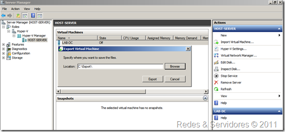 Virtual Machine Export Virtual Machine Export