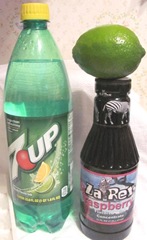 Raspeberry lime rickey drink ingredients