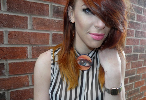 BLACK AND WHITE STRIPED SHIRT