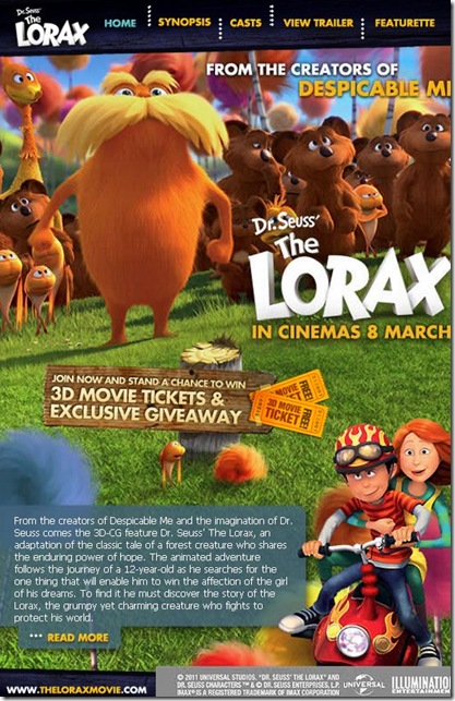 Tiket Free The LORAX