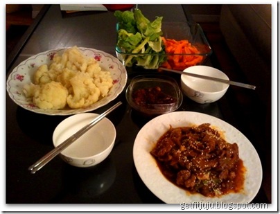 jeyuk dinner