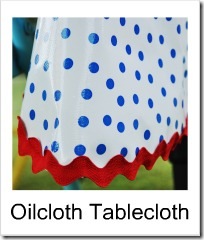 oilcloth tablecloth button