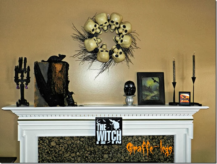 halloween mantel