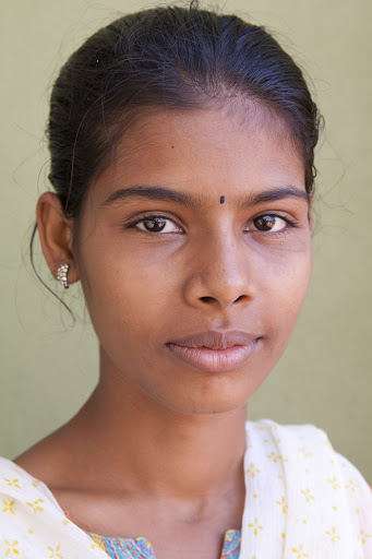 Vinutha's portrait. She is 16 and in the first year fo PUC for science.