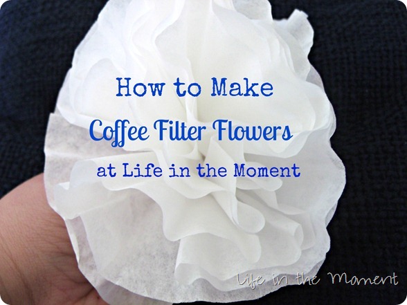 Coffee filter flowersLife in the Moment