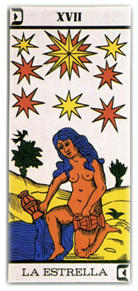 La Estrella. Tarot de Marsella La Estrella. Tarot de Marsella