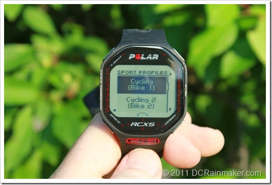 Polar RCX5 Multiple bike profiles