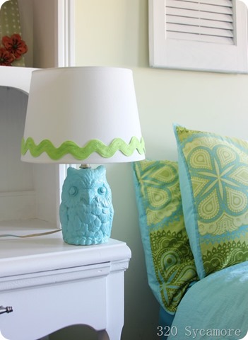 owl lamp makeover