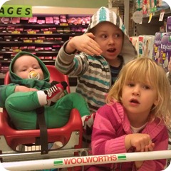 feel sorry for the lady pushing three children + her weekly groceries in a wobbly shopping trolley - no need to go to the gym after that!