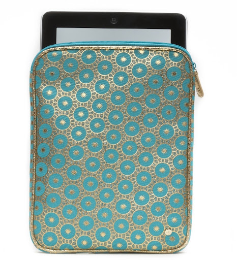 Stephanie Johnson Mumbai Turqoise iPad case. (stephaniejohnson.com)