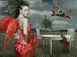 Red Angel And Clocks Of Destiny