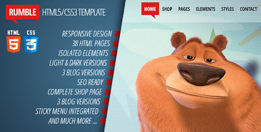 Rumble - Responsive Multi-purpose HTML5/CSS3 theme - ThemeForest Item for Sale