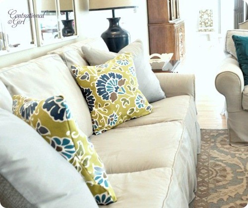 napkin pillow covers tutorial