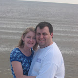 Brent and I next to the water on the beach.